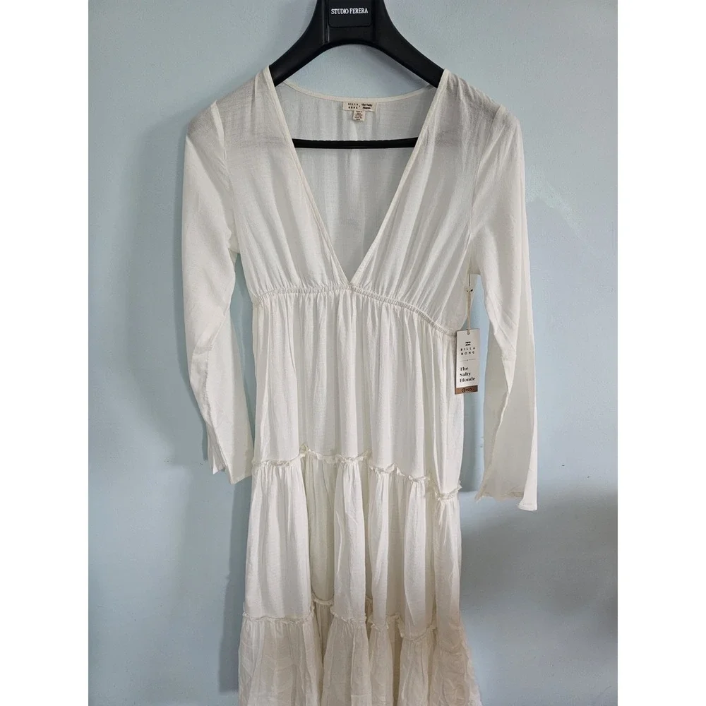 NEW Billabong The Salty Blonde Wander Lust Boho Beach Cover Up Maxi‎ Dress Small